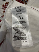 Load image into Gallery viewer, Farm Rio Embroidered Linen Blend Midi Dress – Cream & Red – Size L