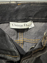 Load image into Gallery viewer, Christian Dior Wide-Leg Cropped Jeans with Oblique Turn-Up Hem – Black Wash – FR36 (UK 8)