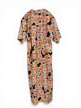 Load image into Gallery viewer, La DoubleJ Floral Bowling Shirt Dress – Cotton Print Maxi Dress – Size L