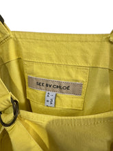 Load image into Gallery viewer, See by Chloé Yellow Cotton Pinafore Dress (Size 8 / IT 44)