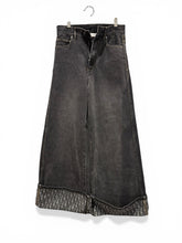Load image into Gallery viewer, Christian Dior Wide-Leg Cropped Jeans with Oblique Turn-Up Hem – Black Wash – FR36 (UK 8)