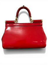 Load image into Gallery viewer, Dolce & Gabbana Small Sicily Bag BB7116 Red Patent Leather Mini Top Handle