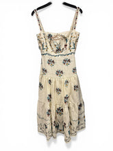 Load image into Gallery viewer, Agua by Agua Bendita Linen Embroidered Midi Dress – Floral – XS