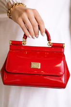 Load image into Gallery viewer, Dolce & Gabbana Small Sicily Bag BB7116 Red Patent Leather Mini Top Handle