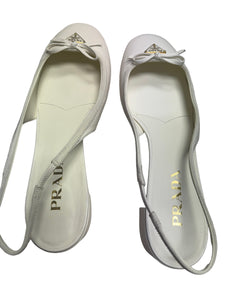 Prada Cream low-heel shoes UK size 7.5