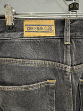 Load image into Gallery viewer, Christian Dior Wide-Leg Cropped Jeans with Oblique Turn-Up Hem – Black Wash – FR36 (UK 8)
