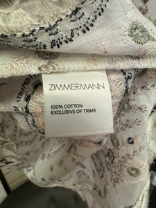 Zimmerman embroidered top, Size Medium