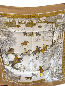 Hermes scarf L’hiver silk scarf 90cm