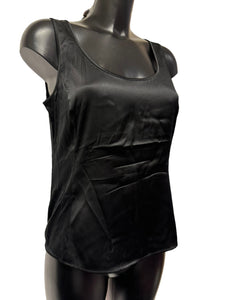 Armani sleeveless black top size 10