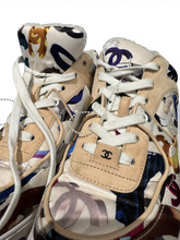 Load image into Gallery viewer, Chanel Printed Trainers – Multicolour CC Logo – EU38.5 (UK 5.5
