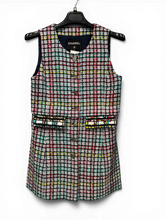 Load image into Gallery viewer, Chanel Tweed Sleeveless Dress – Multicolour Bouclé – FR36 (UK 8)
