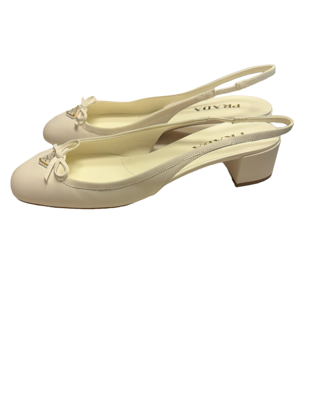 Prada Cream low-heel shoes UK size 7.5