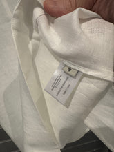 Load image into Gallery viewer, Asceno White Linen Sleeveless Tunic Dress – V-Neck Minimal UK S
