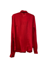 Load image into Gallery viewer, Roberto Cavalli silky red shirt. Size 12.
