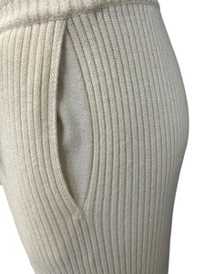 Loro Piana Cream Ribbed Trousers