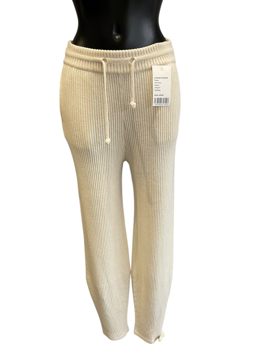 Loro Piana Cream Ribbed Trousers