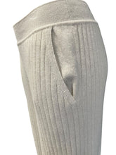 Load image into Gallery viewer, Loro Piana Beige, Cashmere Ribbed, Cuffed Leg Trousers
