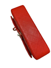 Load image into Gallery viewer, Chanel Classic Double Flap Caviar Leather Silver Hardware in Red.
